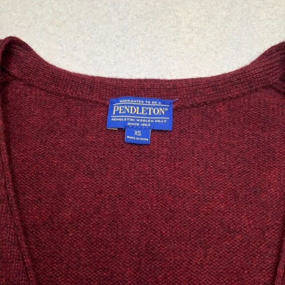 Pendleton Lambs Wool Long Button Down Cardigan Xs… - image 2